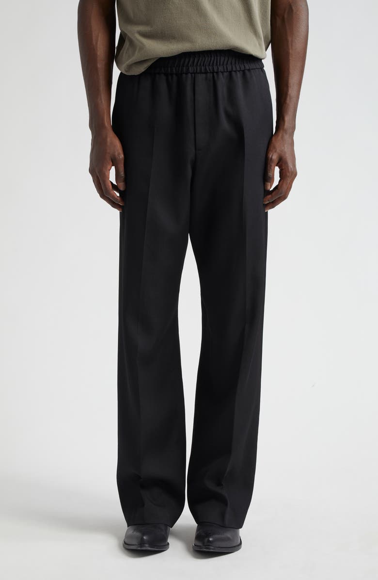 Golden Goose Lennon Virgin Wool Twill Joggers, Main, color, Black