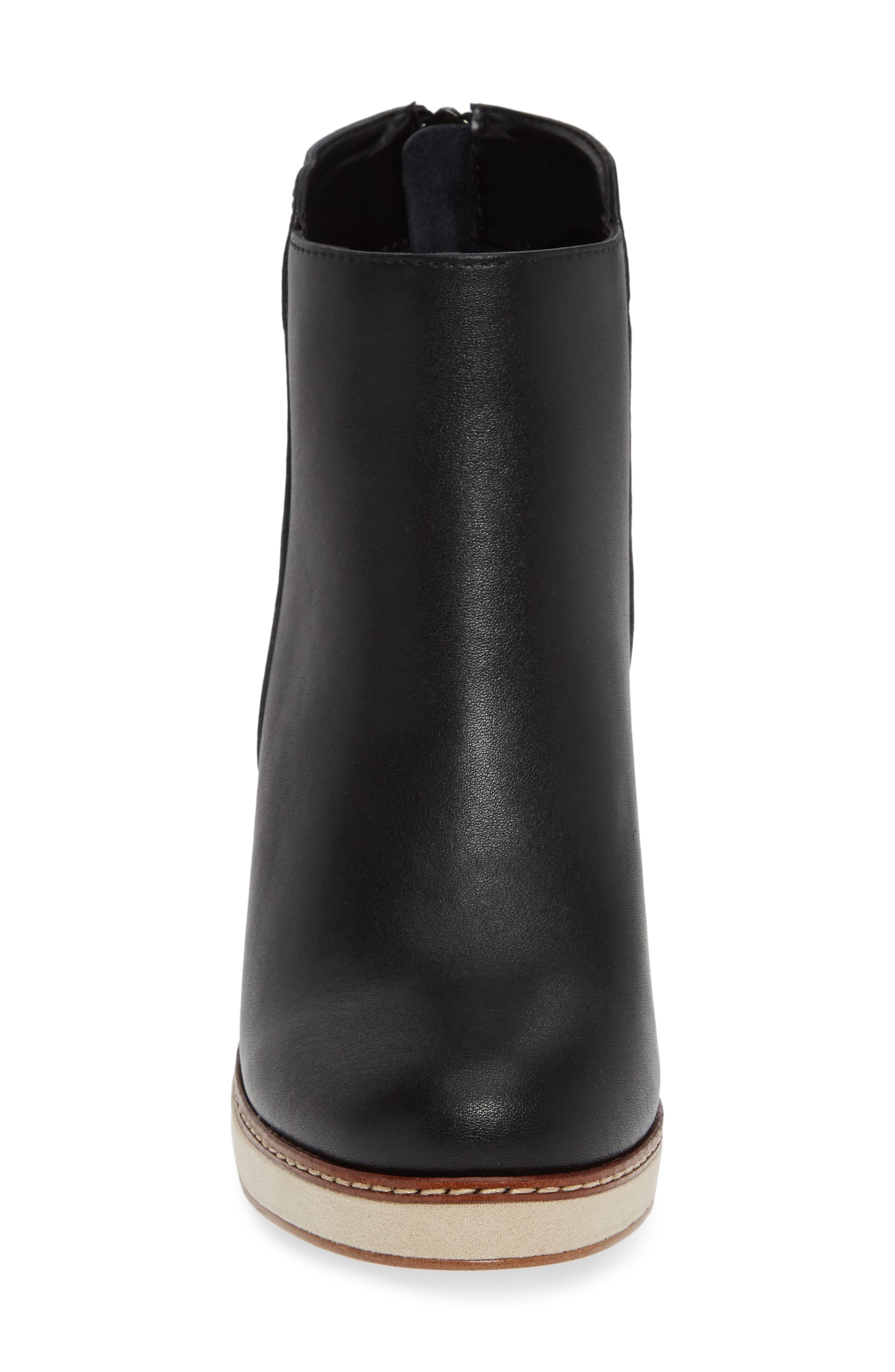 Higgins Wedge Bootie, Alternate, color, BLACK LEATHER