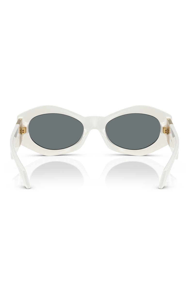 54mm Irregular Sunglasses, Alternate, color, WHITE