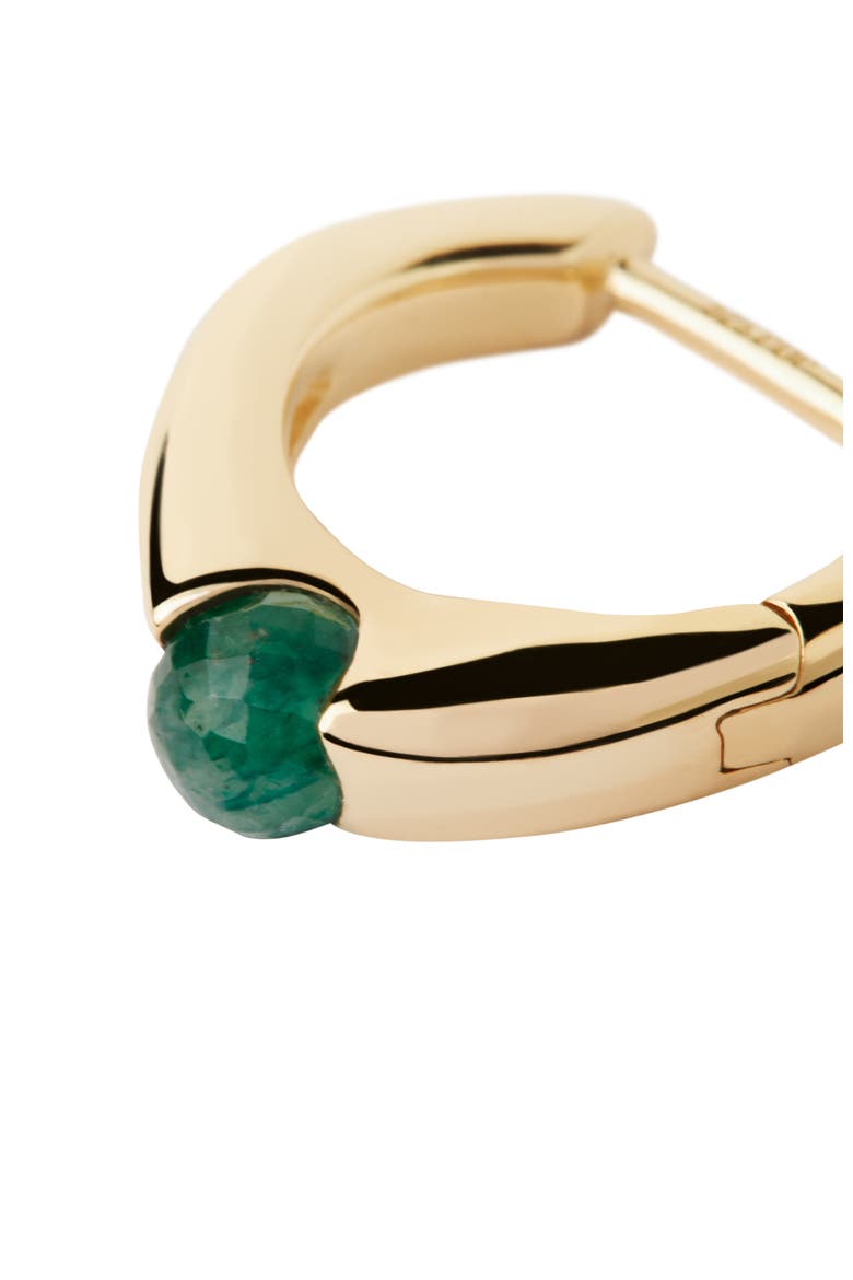 Oasis Single Hoop, Alternate, color, Green Aventurine