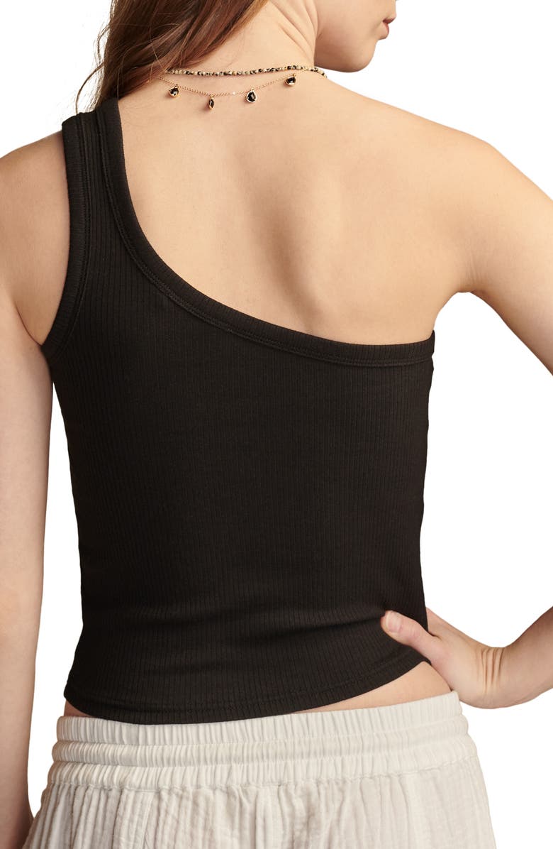 Lucky Brand One-Shoulder Rib Tank, Alternate, color,