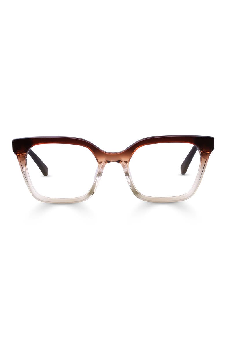 Overlook 50mm Cat Eye Reading Glasses, Main, color, WALNUT / ALMOND CRYSTAL