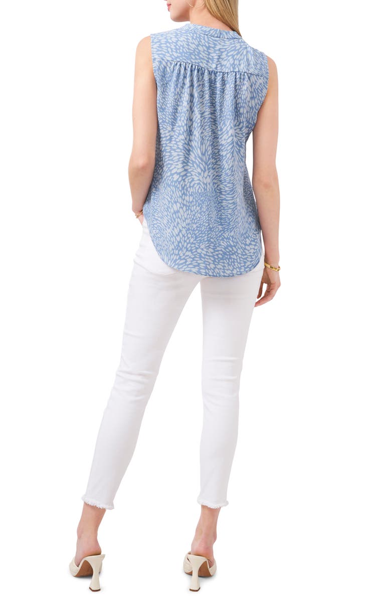 Vince Camuto Whisper Swirl Sleeveless Blouse, Alternate, color, 