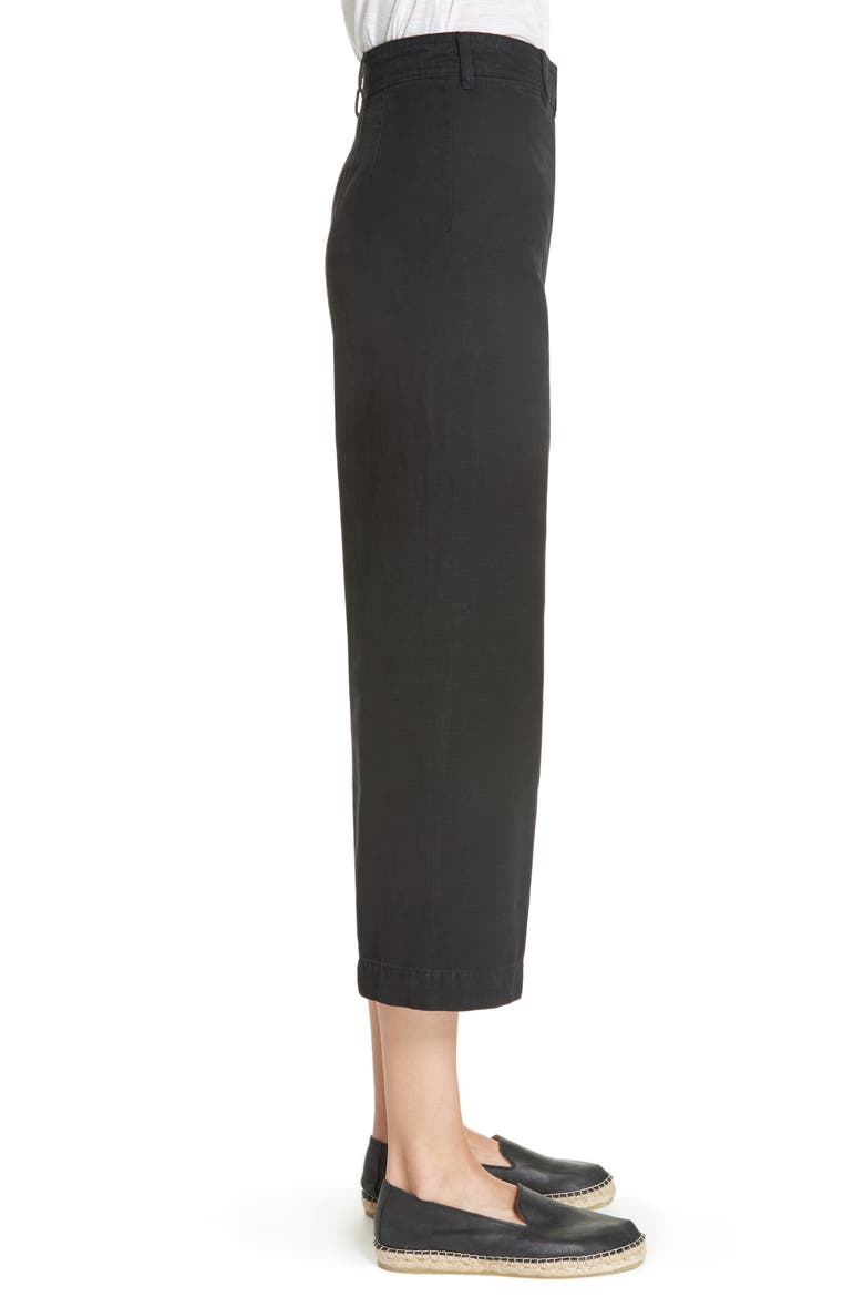 We the Free by Free People Patti Crop Cotton Pants, Alternate, color, BLACK