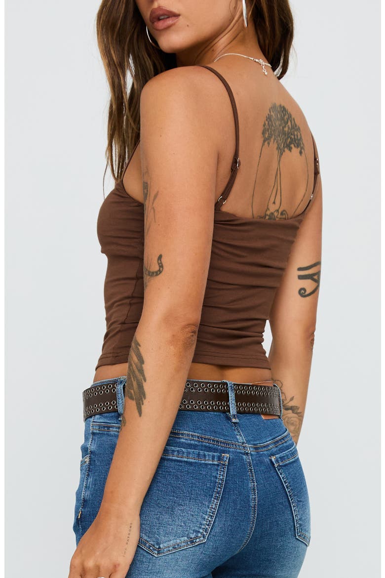 Race My Mind Crop Camisole, Alternate, color, CHOCOLATE