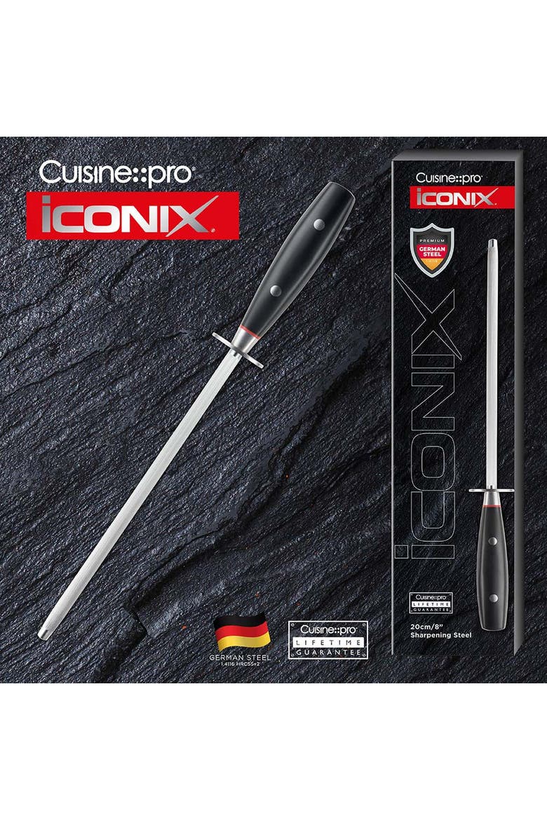 iconiX® 8" Sharpening Steel, Alternate, color, Black