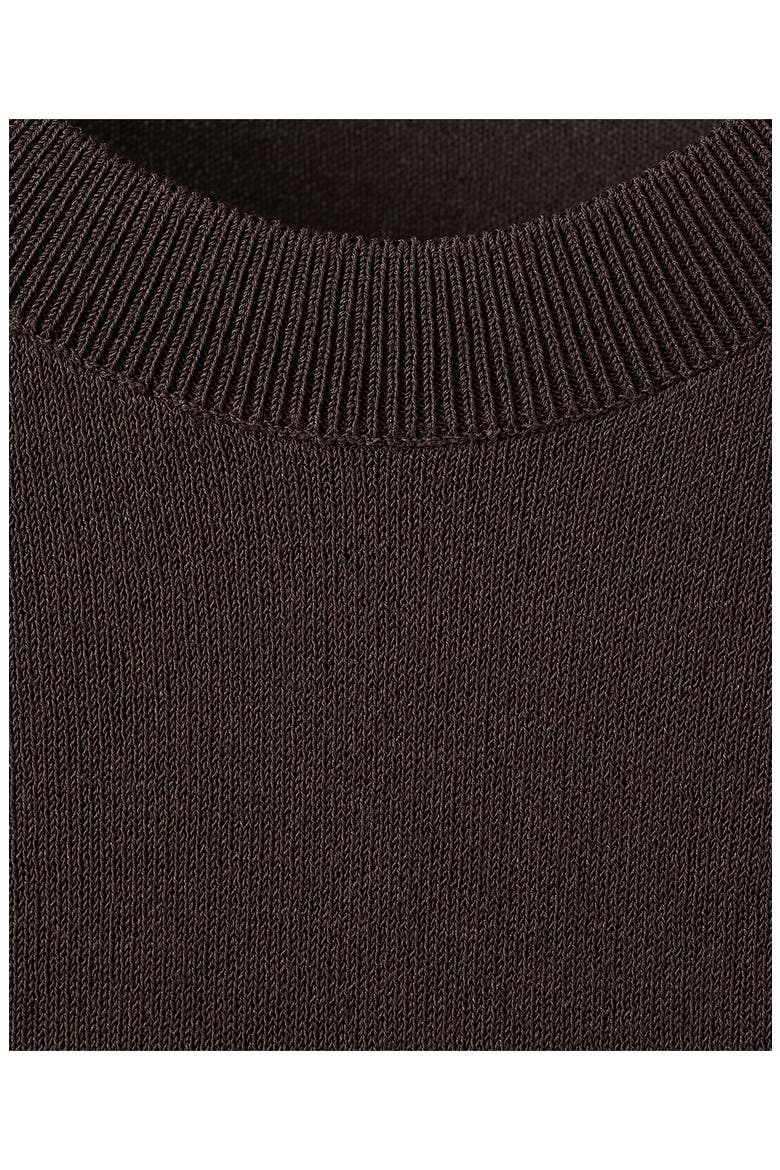 Short Sleeve Sweater, Alternate, color, BROWN