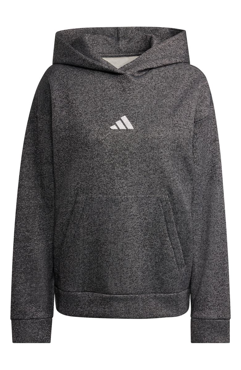 adidas ALL SZN Holiday Glitter Fleece Loose Hoodie, Alternate, color, 