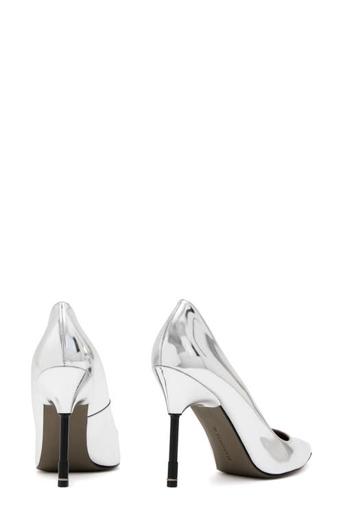 Allsaints Nova Pointed Toe Pump In Mirror Silver