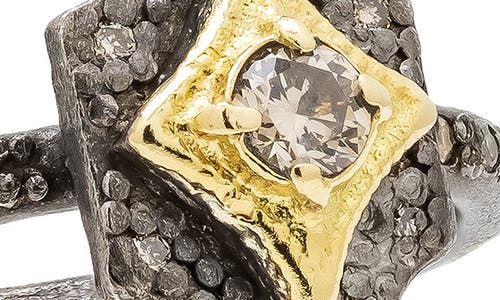 Armenta Crivelle Champagne Diamond Ring In Silver/gold