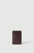 Brunello Cucinelli Grained leather magnetic card holder