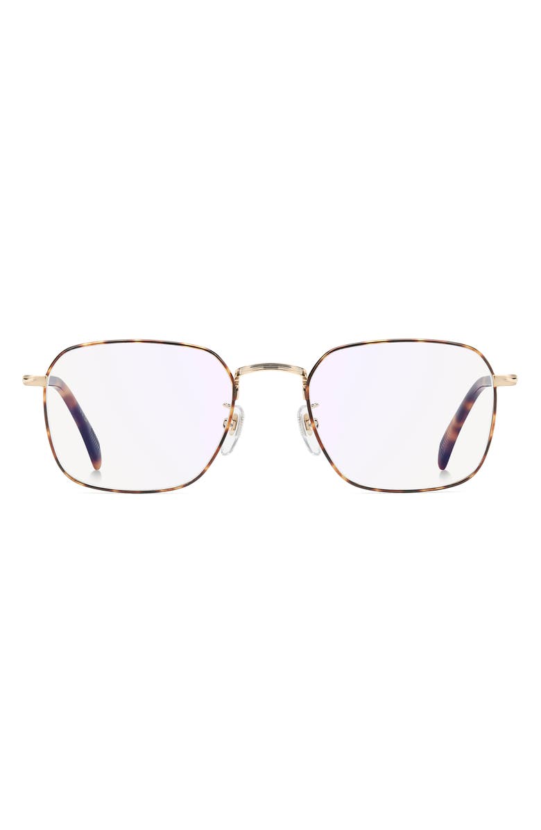 David Beckham Eyewear 52mm Square Optical Glasses, Main, color, 