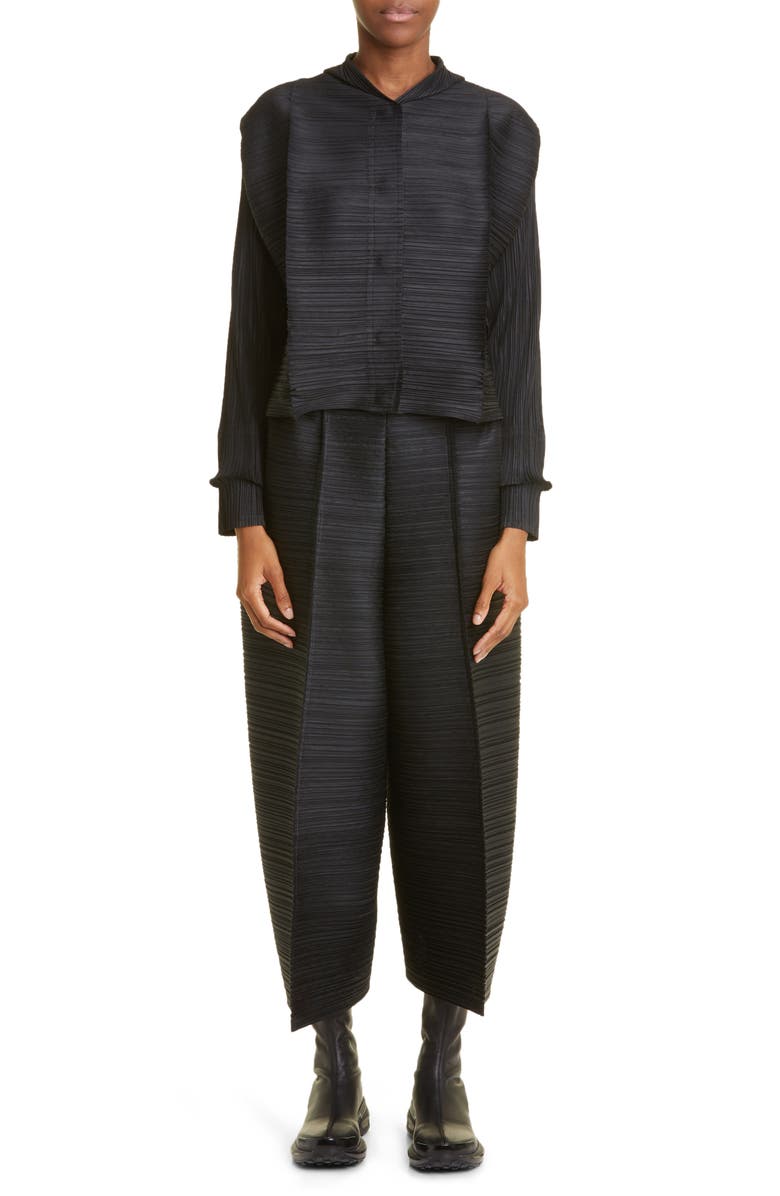 Pleats Please Issey Miyake Thicker Bounce Pleated Top, Alternate, color, 