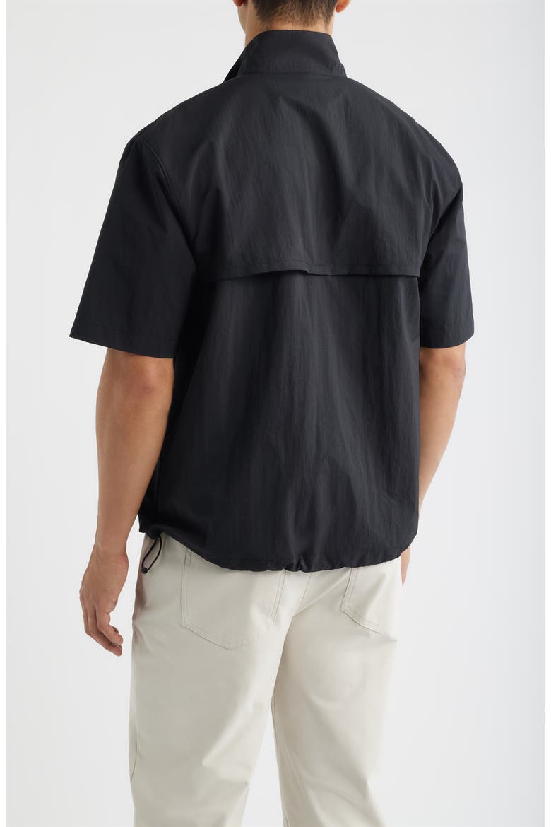Golf Pro Short Sleeve Quarter Zip Top, Alternate, color, BLACK
