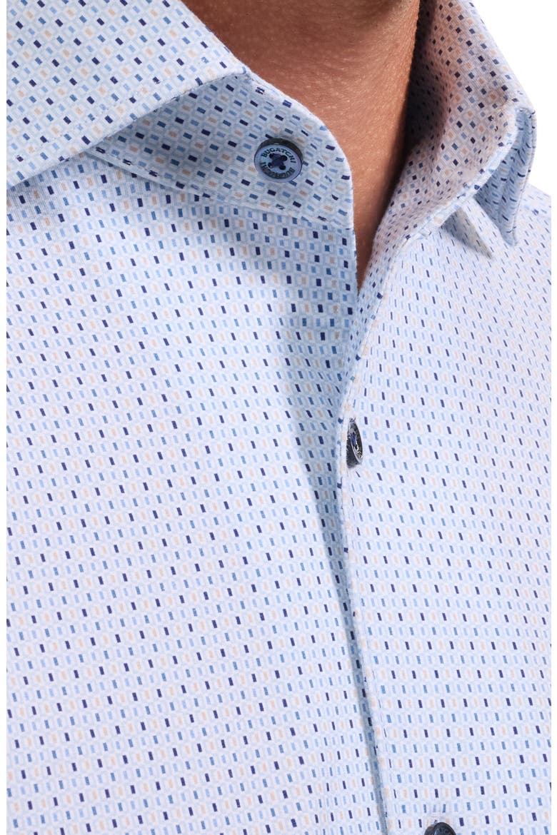 Devon OoohCotton® Geo Print Button-Up Shirt, Alternate, color, AIR BLUE