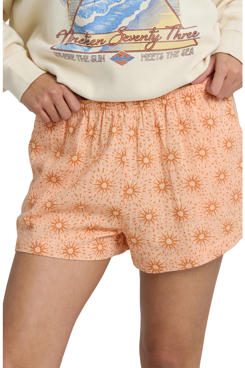Sun Fade Print Shorts, Alternate, color, LIGHT PEACH