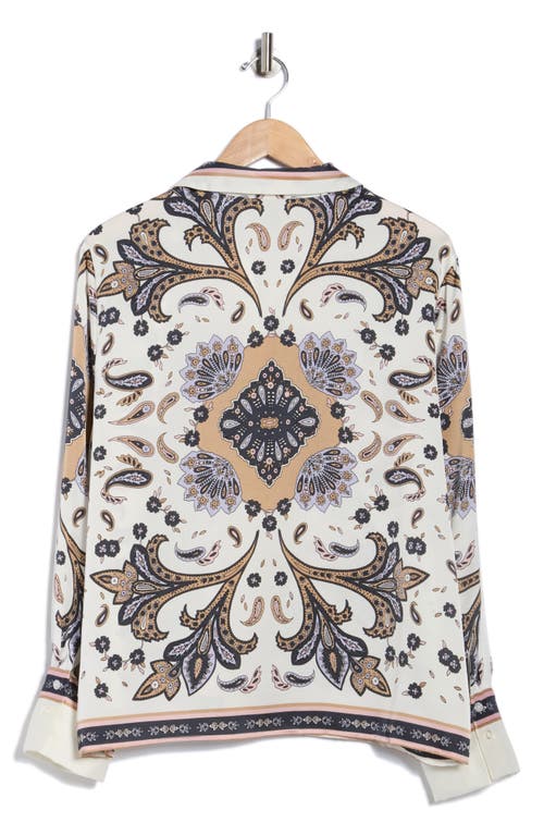 Ellen Tracy Placement Paisley Button-up Shirt In Multi