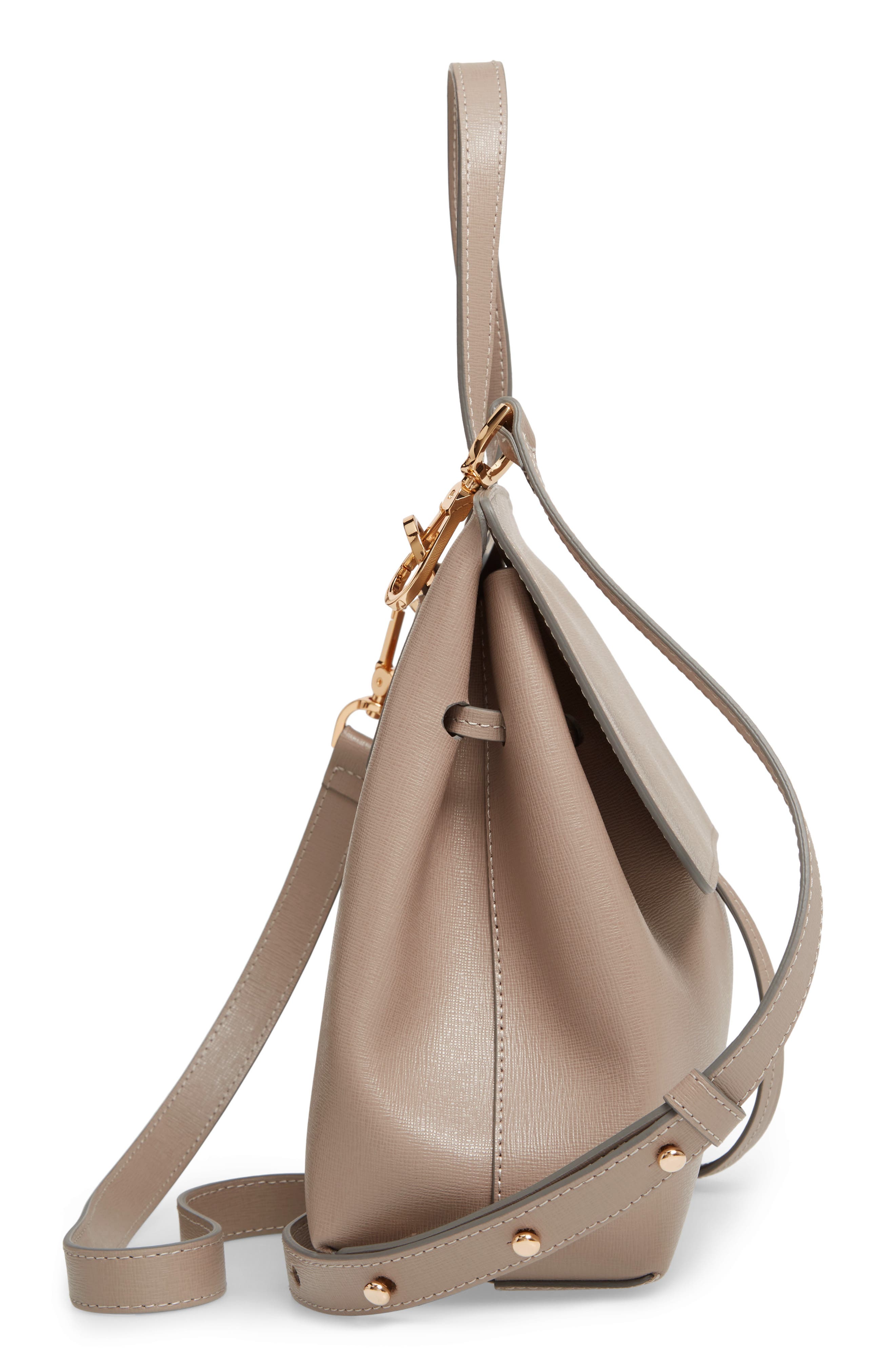 Mansur Gavriel Mini Lady Saffiano Leather Bag, Alternate, color, 