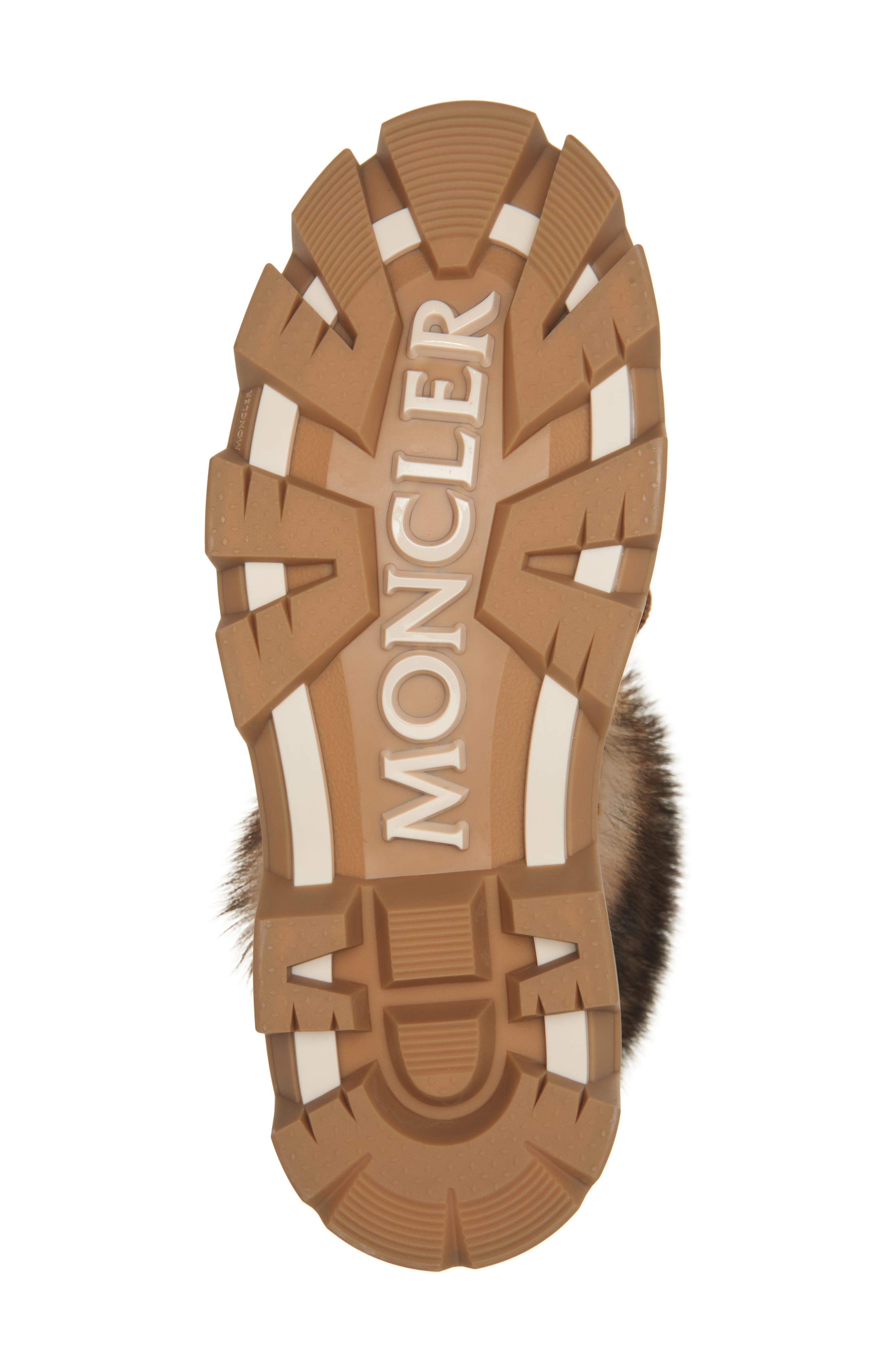 Moncler Peak Après Genuine Shearling Snow Boot, Alternate, color, Butternut