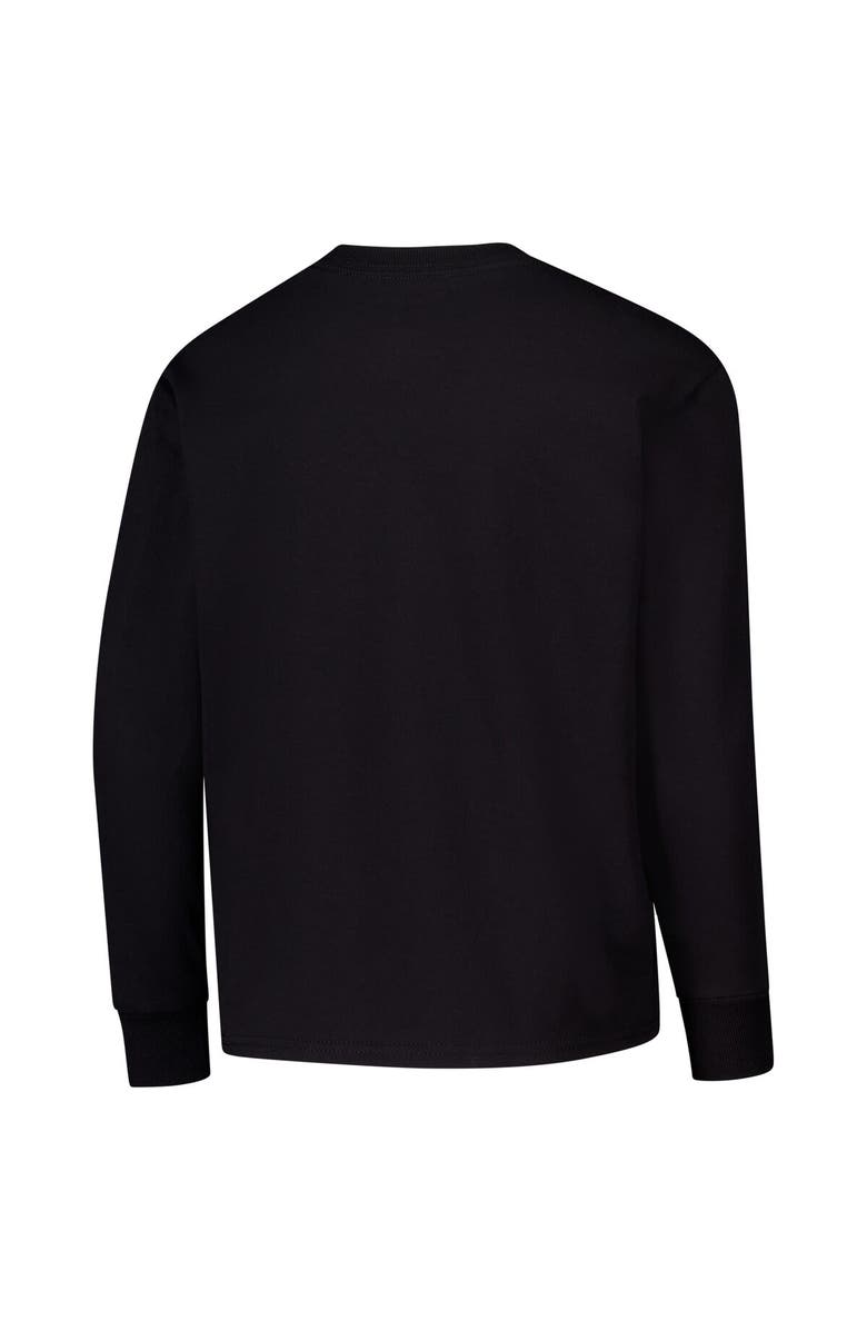 Champion Youth Champion Black Ohio State Buckeyes Distressed Arch Over Logo Long Sleeve T-Shirt, Alternate, color, Black