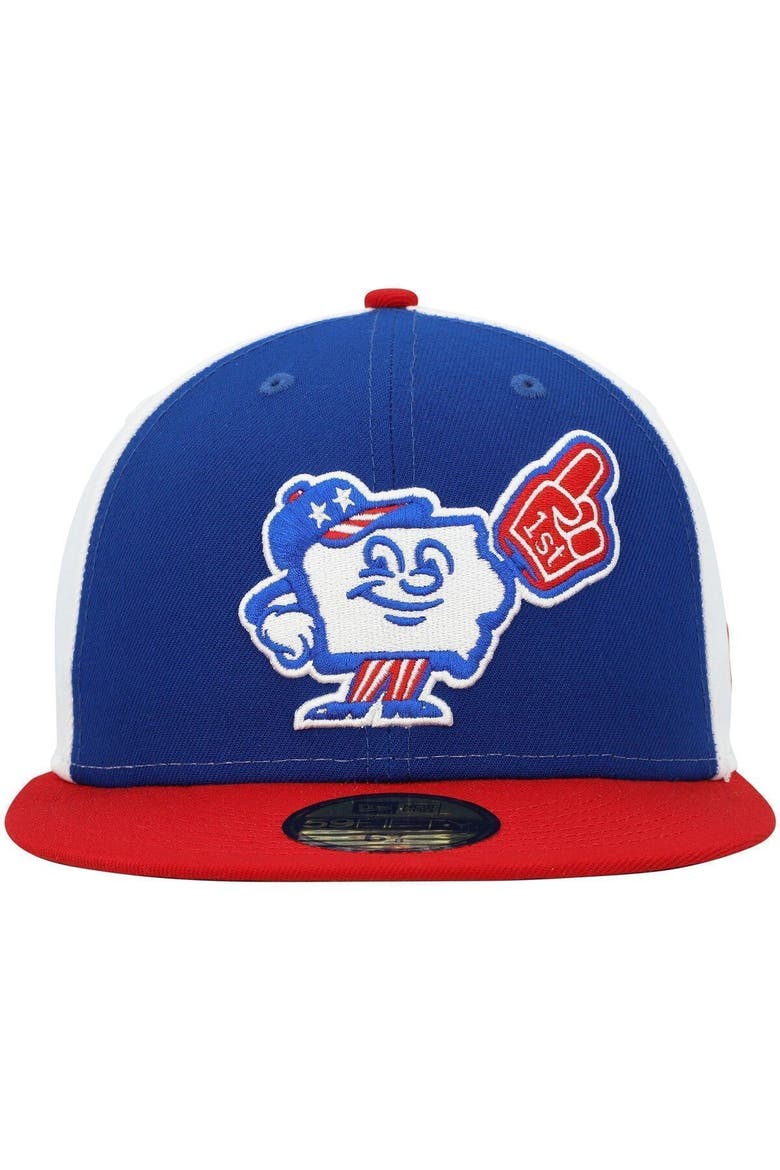 Men's New Era Blue Iowa Cubs Theme Night 59FIFTY Fitted Hat, Alternate, color, Blue