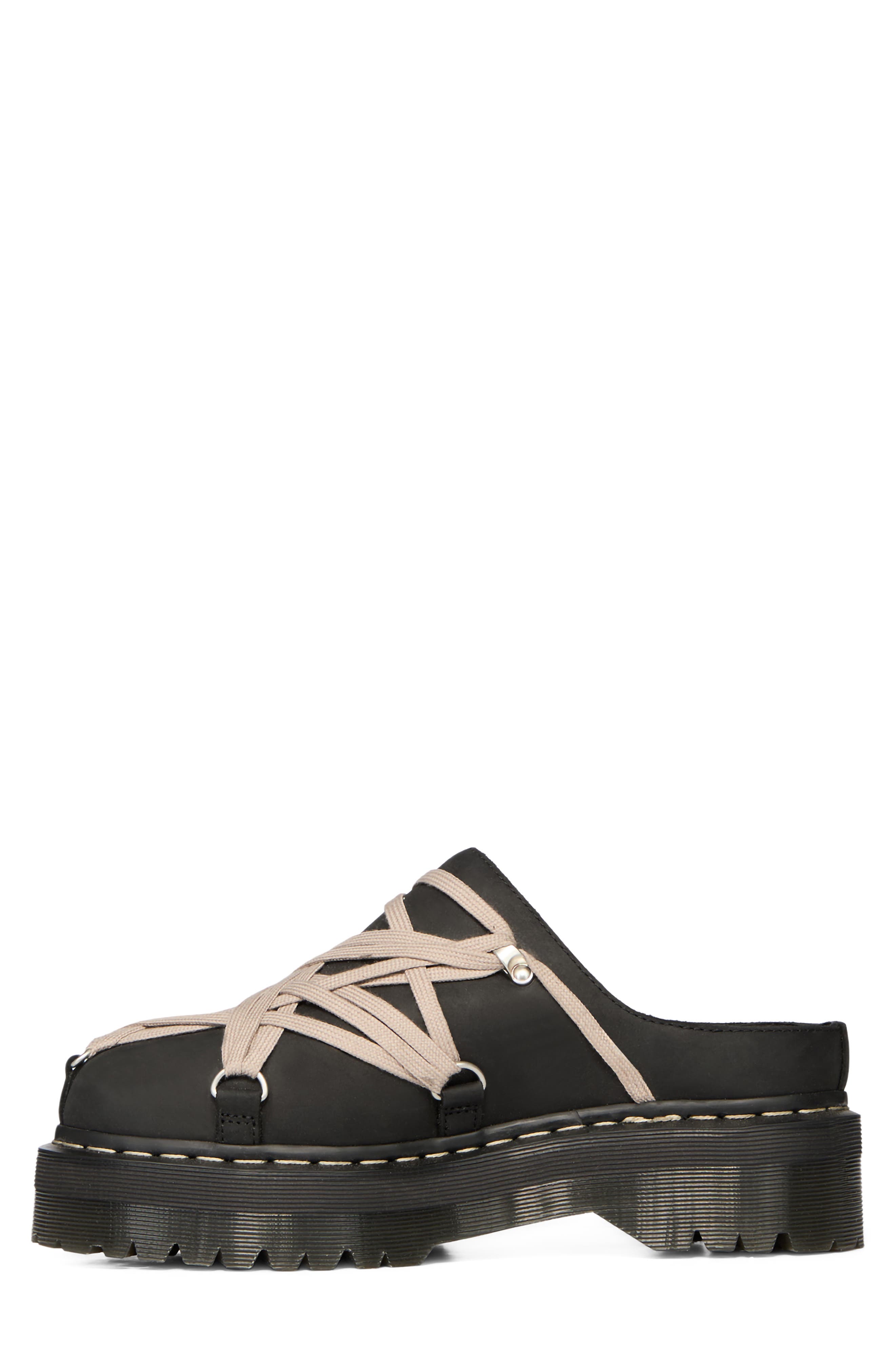 x Dr. Martens Quad Sole Megalace® Mule, Alternate, color, BLACK