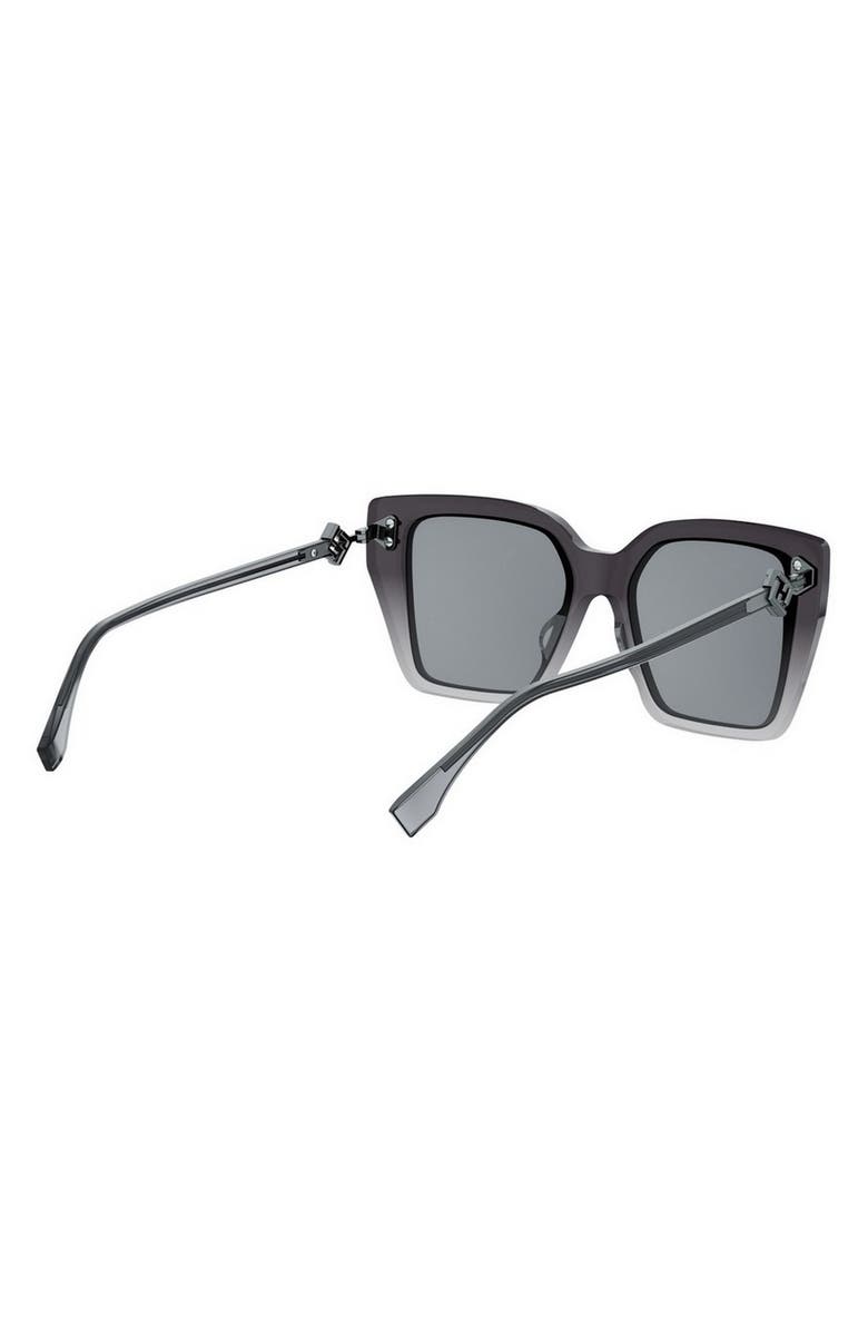 Fendi FF Diamonds 54mm Gradient Square Sunglasses, Alternate, color, Grey/ Other / Smoke