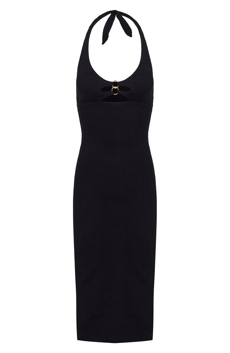 ViX Paula Hermanny Firenze Alanna Cutout Body-Con Cover-Up Midi Dress, Alternate, color, Black
