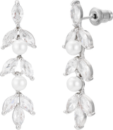 Untamed Petals Blossom Pearl and Crystal Earrings