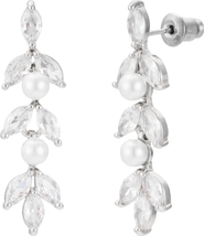 Untamed Petals Blossom Pearl and Crystal Earrings