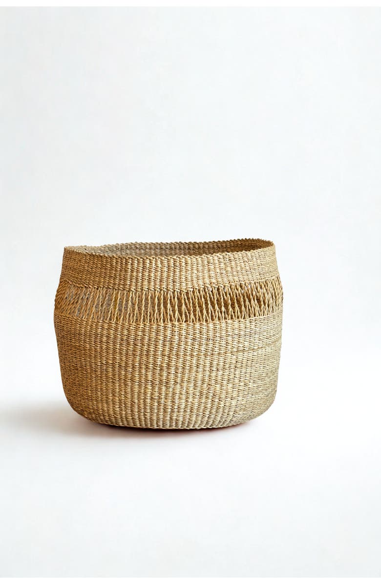 Mbare Mixed Weave Natural Planter Basket, Main, color, Natural