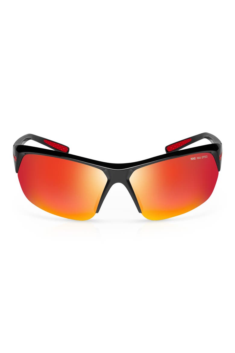 Skylon Ace Sport 69mm Sunglasses, Alternate, color, BLACK/ RED MIRROR