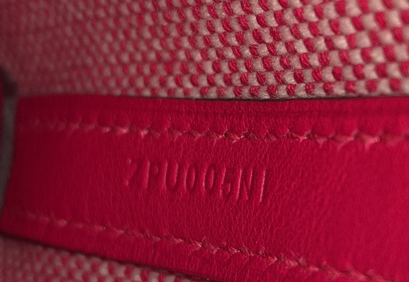 Pre-Owned Hermes Cabas H en Biais Tote Canvas with Leather 27, Alternate, color, Framboise