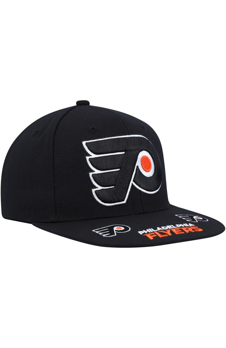 Mitchell & Ness Men's Mitchell & Ness Black Philadelphia Flyers Vintage Hat Trick Snapback Hat, Alternate, color, 