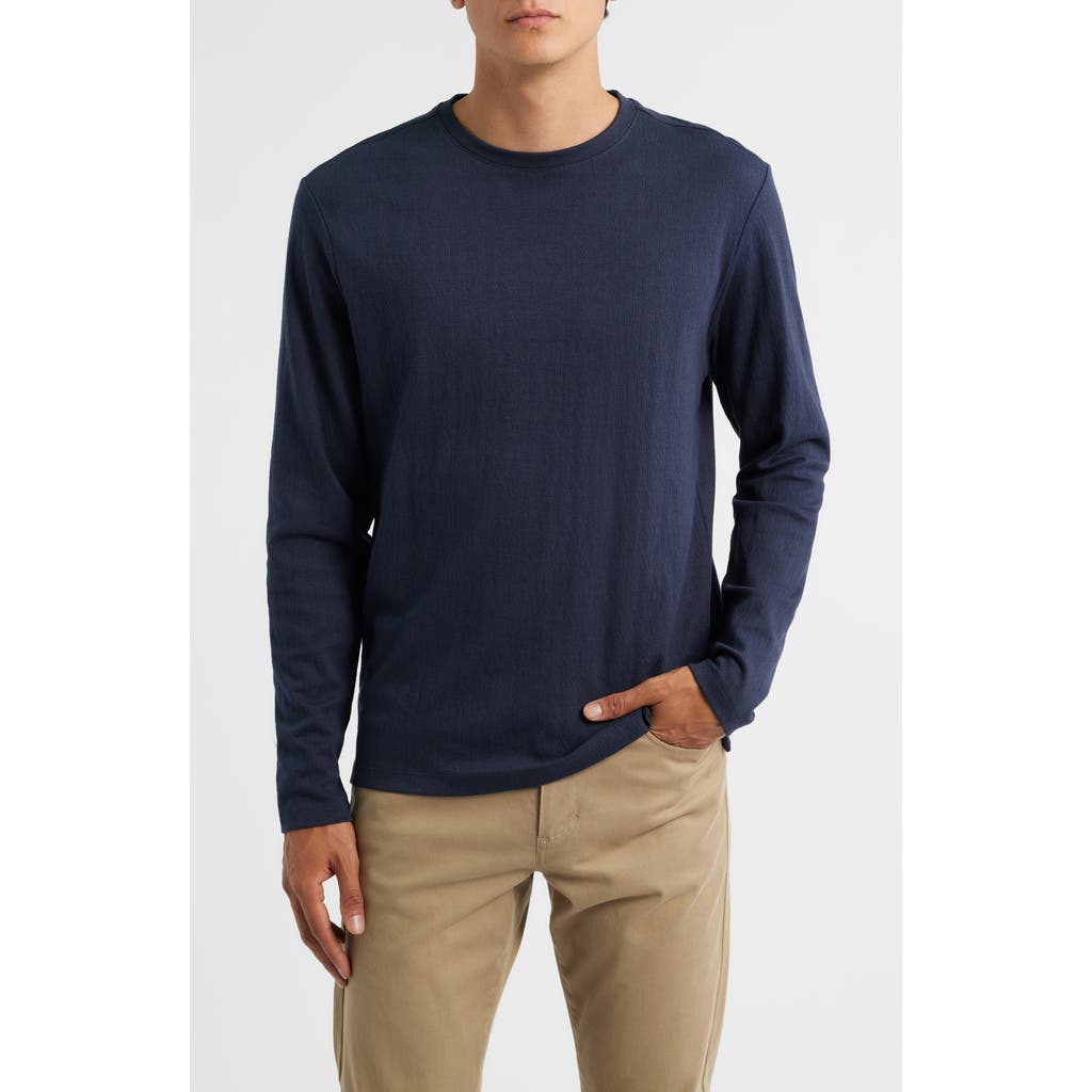 Robert Barakett Christopher Long Sleeve Pima Cotton T-shirt In Blue