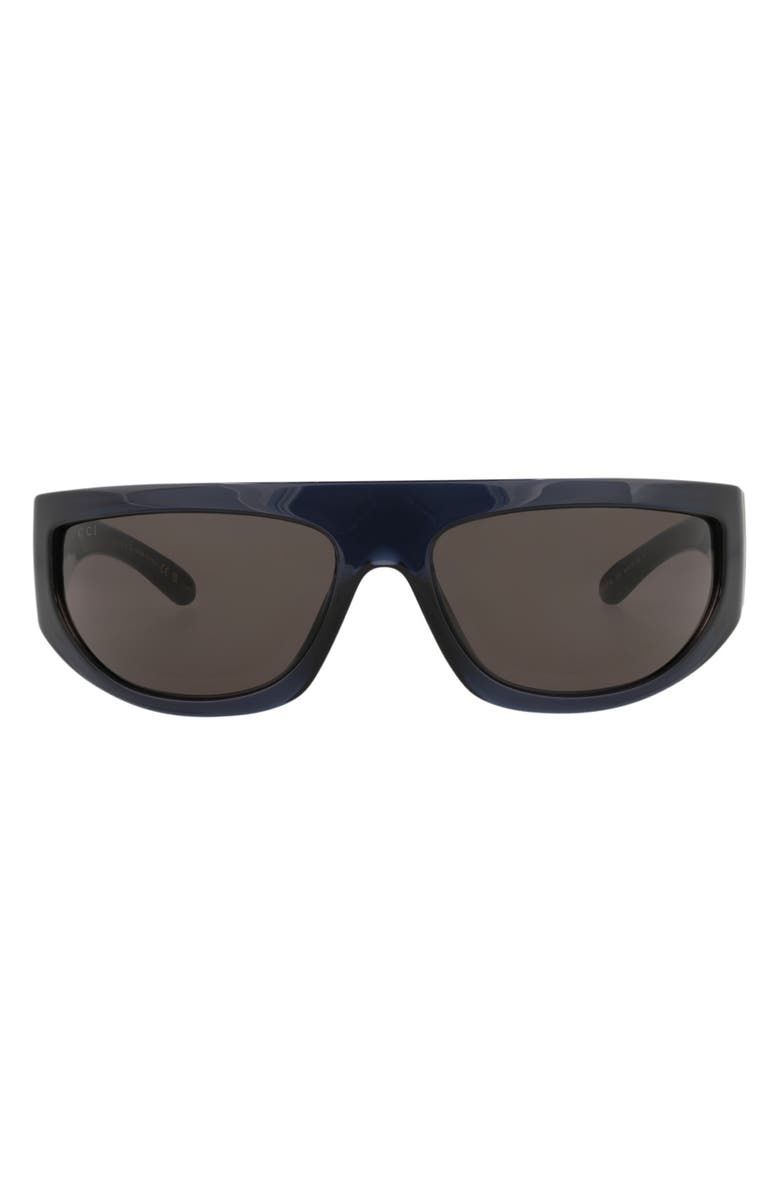 Gucci 64mm Wrap Sunglasses, Main, color, 