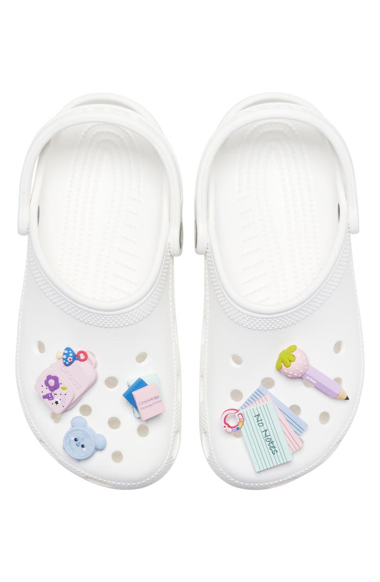 Jibbitz Assorted 5-Pack Back to School Jibbitz<sup>™</sup> Shoe Charms, Alternate, color, White