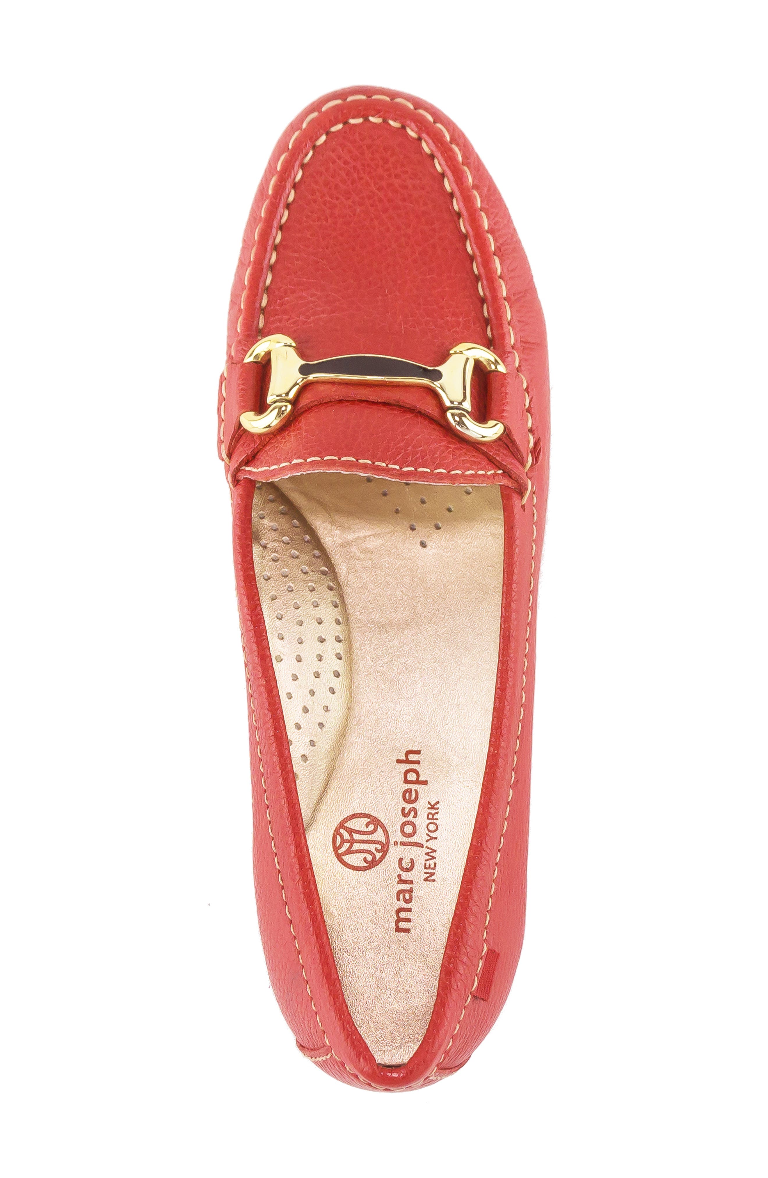 Grand Street Loafer, Alternate, color, RED LEATHER