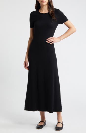 Steve Madden Francis Short Sleeve Maxi Sweater Dress