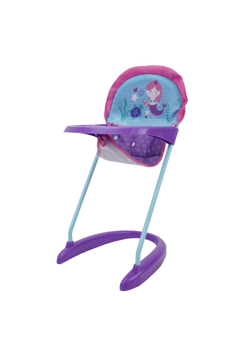509 Mermaid Doll Highchair Kids Pretend Play Highchair W/ Front Tray 3+, Alternate, color, Multicolored