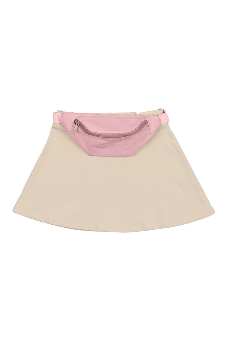 Kids' Belt Bag & Cotton Blend Skirt Set, Main, color, SAND