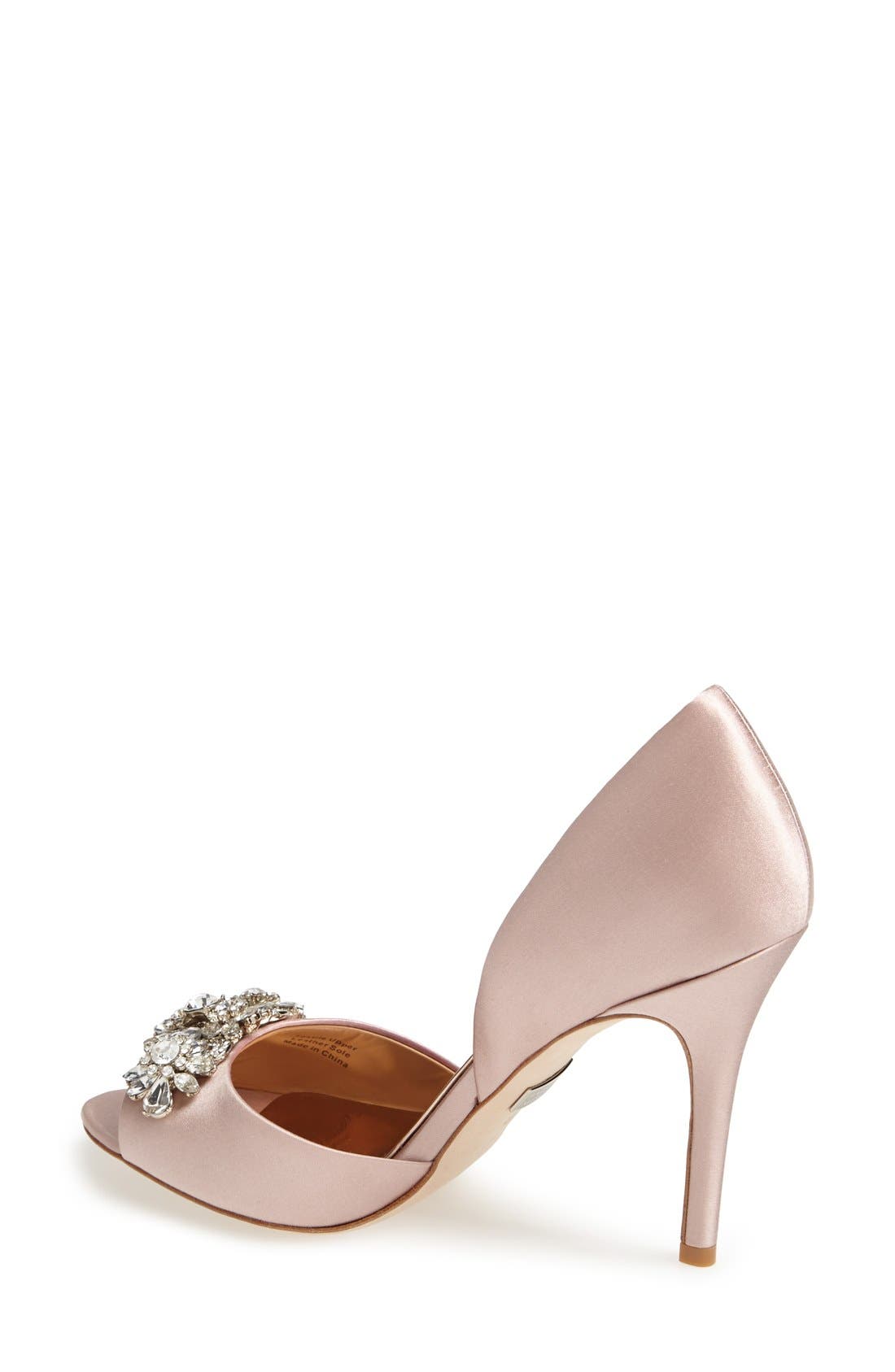 Badgley Mischka 'Giana' Satin d'Orsay Pump, Alternate, color, BLUSH