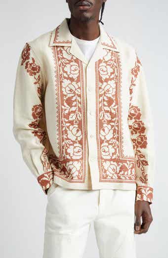 Bode Slugger Crystal Embellished Merino Wool Cardigan Bode Slugger Crystal Embellished Merino Wool Cardigan