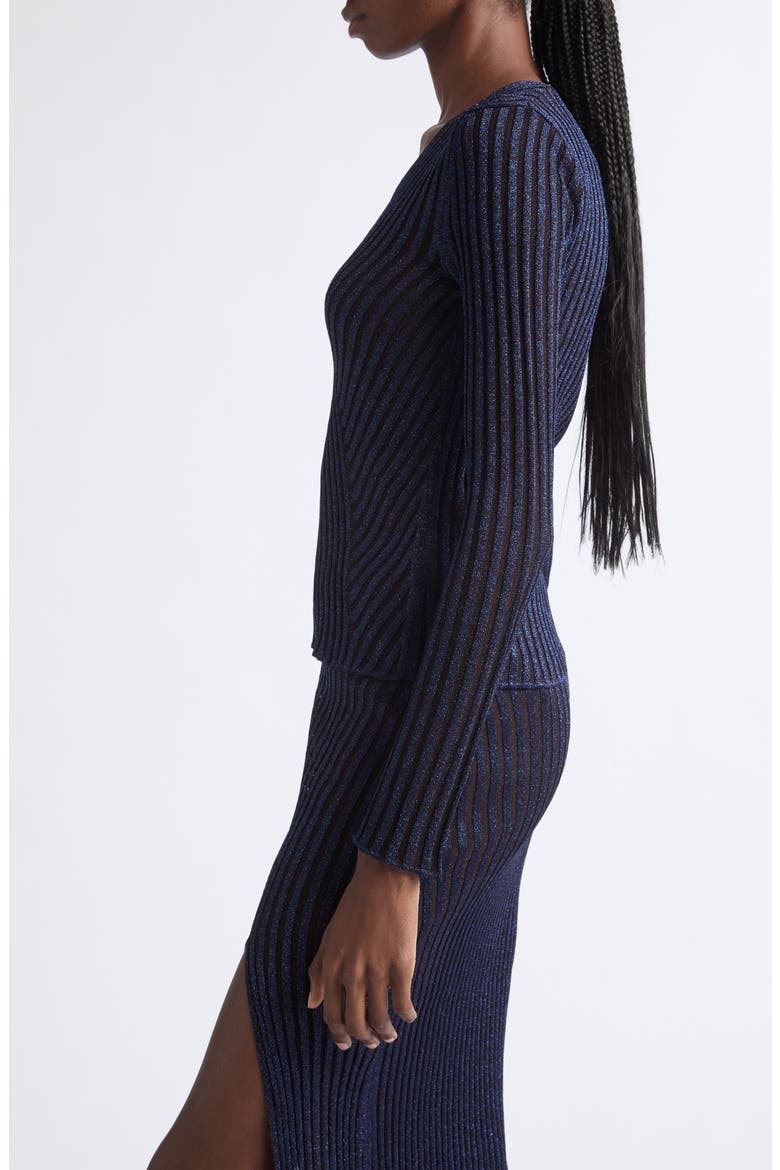 Ribbed V-Neck Sweater, Alternate, color, S72RB