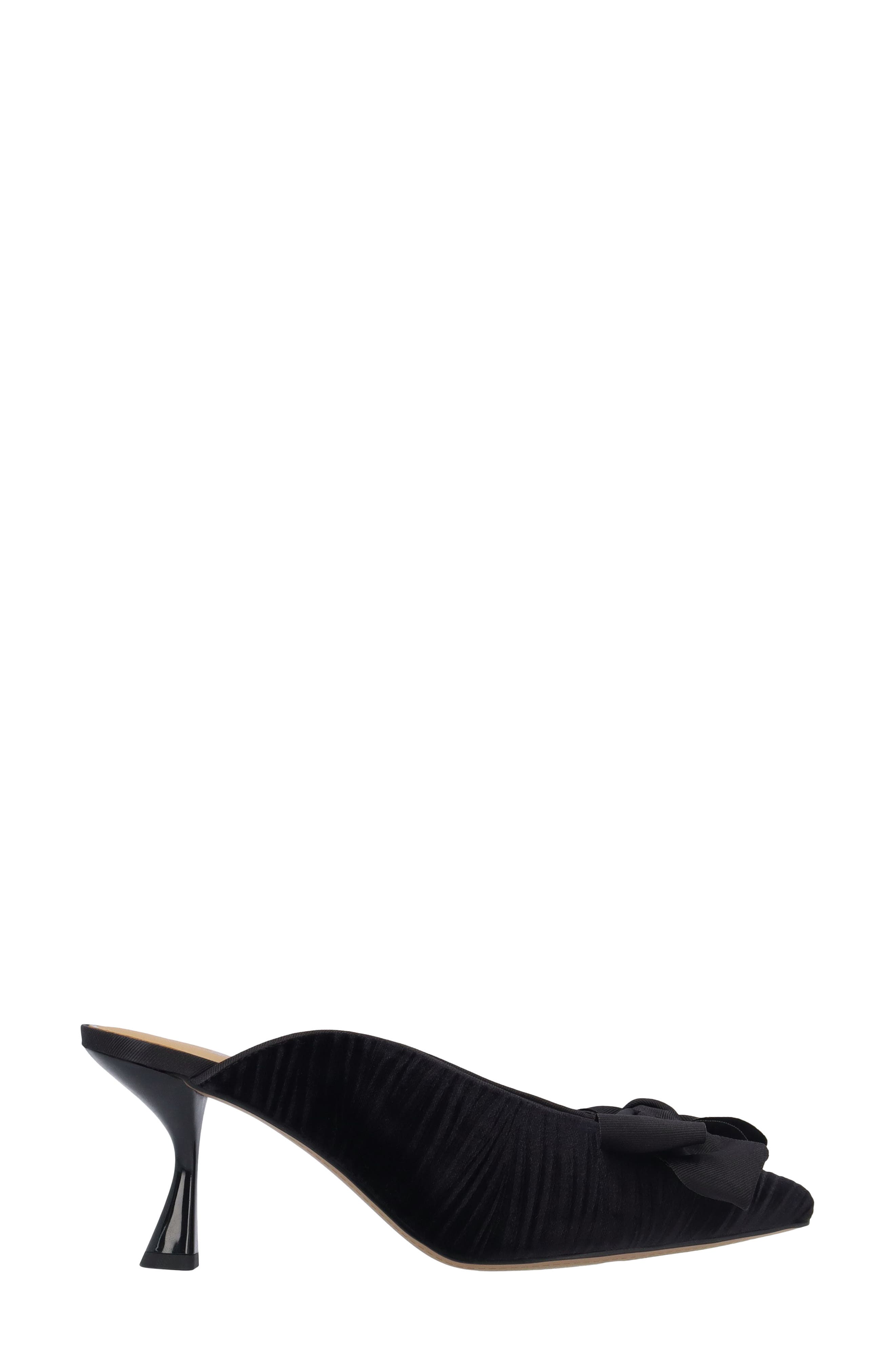 Elvani Pointed Toe Heeled Mule, Alternate, color, BLACK