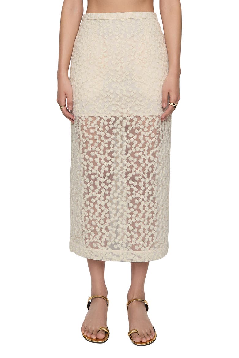 Jaci Lace Midi Skirt, Main, color, WHISPER