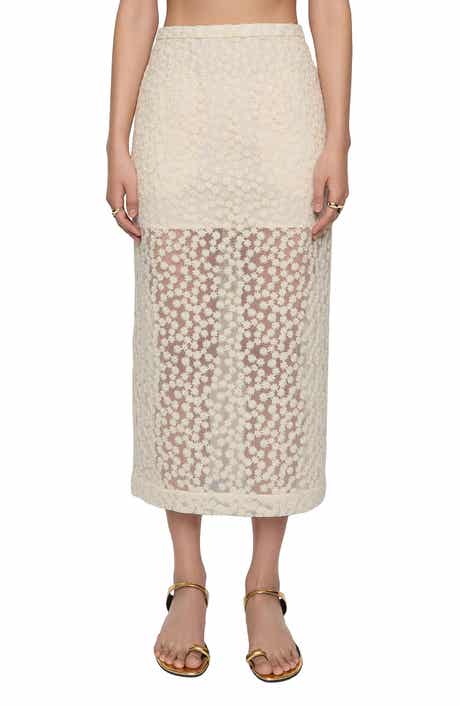 Rebecca Minkoff Jaci Lace Midi Skirt