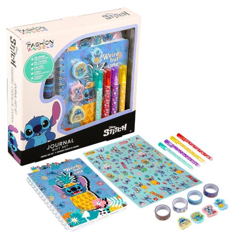 Disney Stitch Journal Gift Set 80 Page Book, 4 Gel Pens
