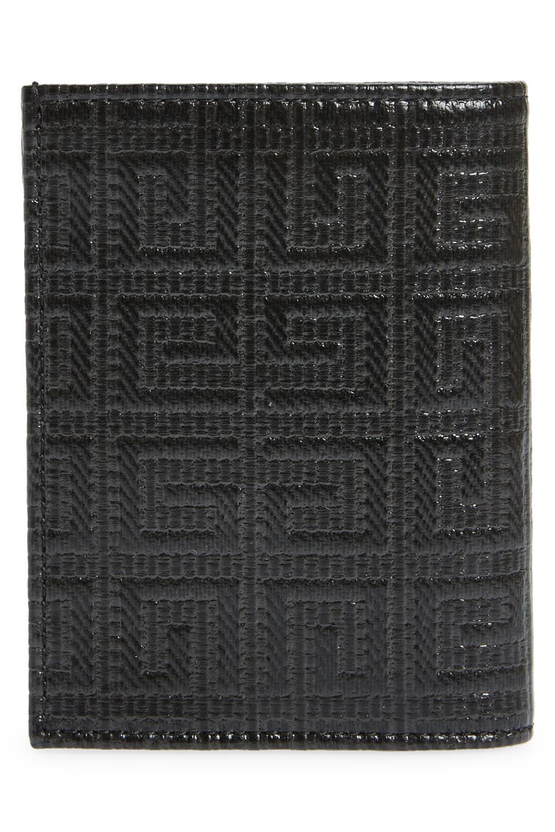 4G Coated Canvas & Leather Card Holder, Alternate, color, BLACK