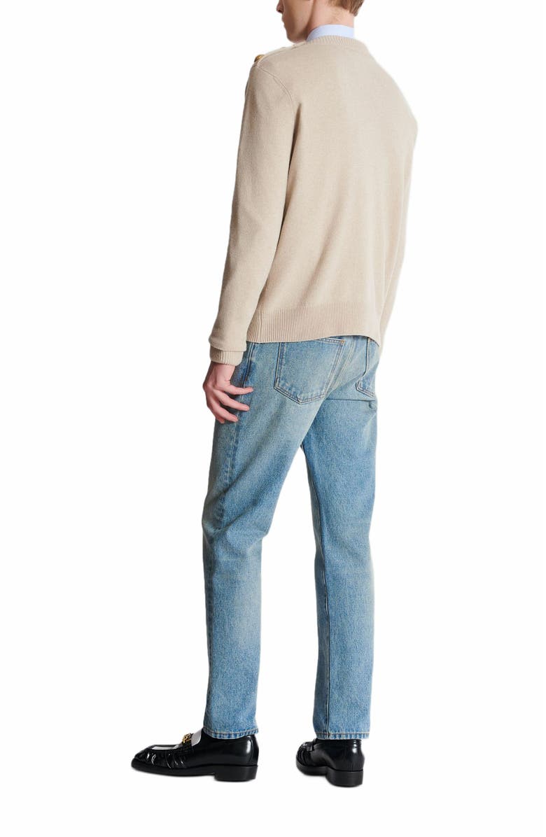 Balmain Eco-Cashmere Jumper, Alternate, color, Beige